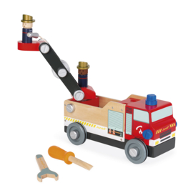 JANOD | Houten bouw brandweerauto - brico'kids