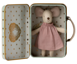 MAILEG | Muis kleine zus engel in koffer - Angel mouse suitcase