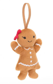 JELLYCAT |  Knuffel Festive Folly Gingerbread Ruby - 10 cm