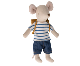 MAILEG | Muis grote broer met rugzak - Tricycle mouse big brother with bag