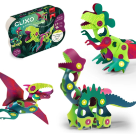 CLIXO | Magnetisch constructiespeelgoed - dino discovery - 24st