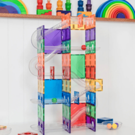 CONNETIX TILES | Magnetische tegels knikkerbaan rainbow - 134 st
