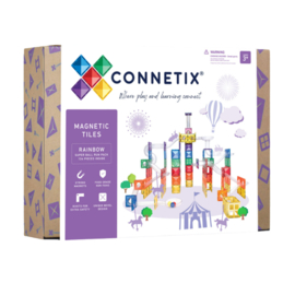 CONNETIX TILES | Magnetische tegels knikkerbaan rainbow - 134 st