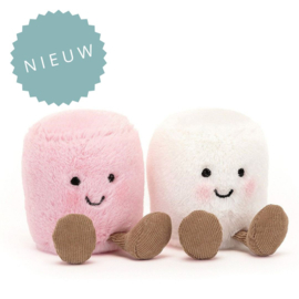 JELLYCAT | Amuseable Marshmallow roze en wit - 9 cm