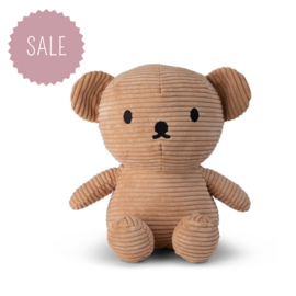 NIJNTJE | Knuffel beer Boris Corduroy beige 24 cm - Boris Bear Corduroy beige