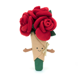 JELLYCAT | Amuseables knuffel boeket rozen - 30 x 17 x 6 cm