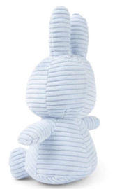 NIJNTJE | Knuffel Nijntje Corduroy blauw 23 cm - Miffy sitting Corduroy Ice Blue