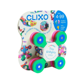 CLIXO | Magnetisch constructiespeelgoed - tiny & mighty - rainbow - 9st