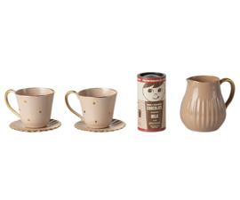 MAILEG | Poppenhuis warme chocomel set - miniatuur