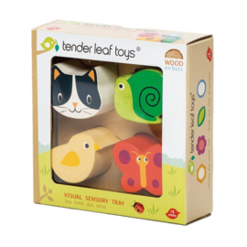 TENDER LEAF TOYS | Houten puzzel vormen & voelen