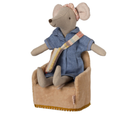MAILEG | Poppenhuis stoel poeder roze - muis
