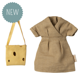 MAILEG | Muis kleding - jurk en tas - moeder 