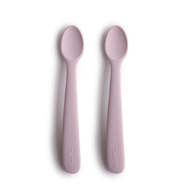 MUSHIE | Siliconen Lepels Paars - Silicone Feeding Spoons Purple