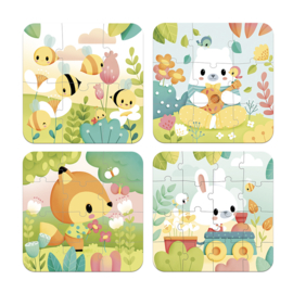 JANOD | Puzzelkoffer pure - 6, 9, 12 en 16 stukjes