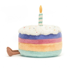 JELLYCAT | Amuseable Knuffel Verjaardagstaart - Birthday Cake Rainbow