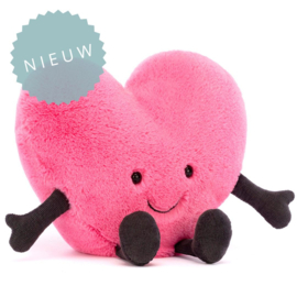 JELLYCAT | Amuseable Knuffel Hart - Pink Heart - 17 X 19 cm