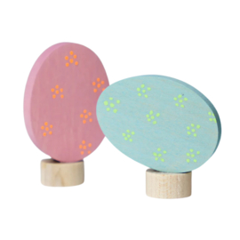 GRIMM'S | Decoratie figuur - paaseieren roze & blauw