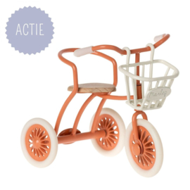 MAILEG | Poppenhuis driewieler met fietsmand - muis