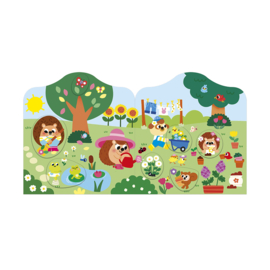 JANOD | Stickerboek met herbruikbare stickers - de tuin