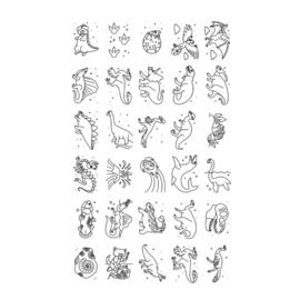 KIDYWOLF | Kidydraw mini extra tekenkaarten - heelal & dinosaurus