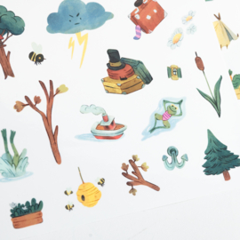 MOULIN ROTY | Kleurboek met stickers - La Bande à Jojo