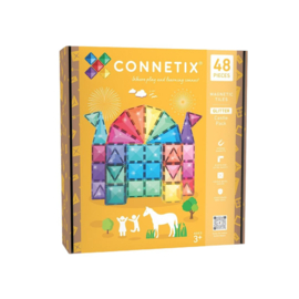 CONNETIX TILES | Magnetische tegels - glitter castle - 48 stuks