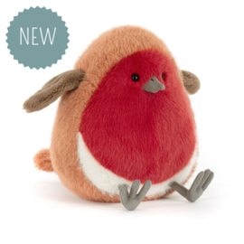 JELLYCAT | Knuffel vogel Robin - 20  x 15 x 16 cm