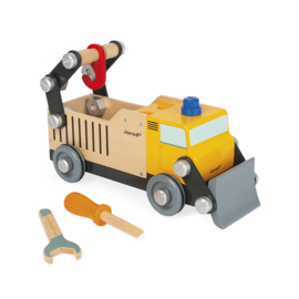 JANOD | Houten bouw vrachtwagen wegwerker - brico'kids