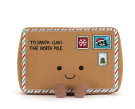 JELLYCAT | Amuseables knuffel brief aan de kerstman - 15  x 18 x 5 cm