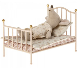 MAILEG | Poppenhuis vintage bed roze - muis