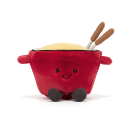 JELLYCAT | Amuseables knuffel kaasfondue - 13  x 20 x 15 cm