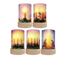 TOVERLUX | Lantaarn silhouet - vogel geluk advent - 5 st