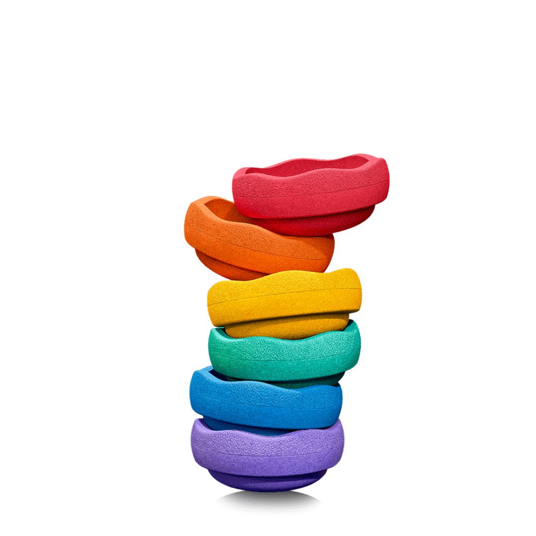 STAPELSTEIN | Stapelstenen original mini rainbow - 6 st