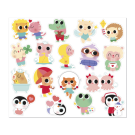 JANOD | Stickers baby dieren - 100 stuks