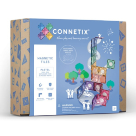 CONNETIX TILES | Pastel ball run pack - Magnetische tegels knikkerbaan pastel - 80 stuks