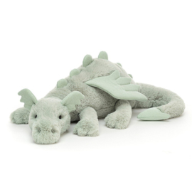 JELLYCAT | Knuffel Draak zachtgroen - Dragon sage - medium - 12 x 50 cm