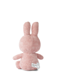 NIJNTJE | Knuffel Nijntje Corduroy roze 23 cm - Miffy sitting Corduroy pink
