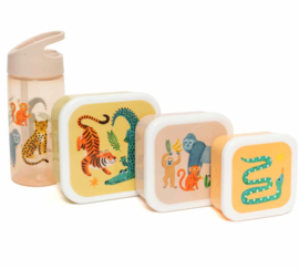 PETIT MONKEY | Drinkbeker met rietje upside down animals