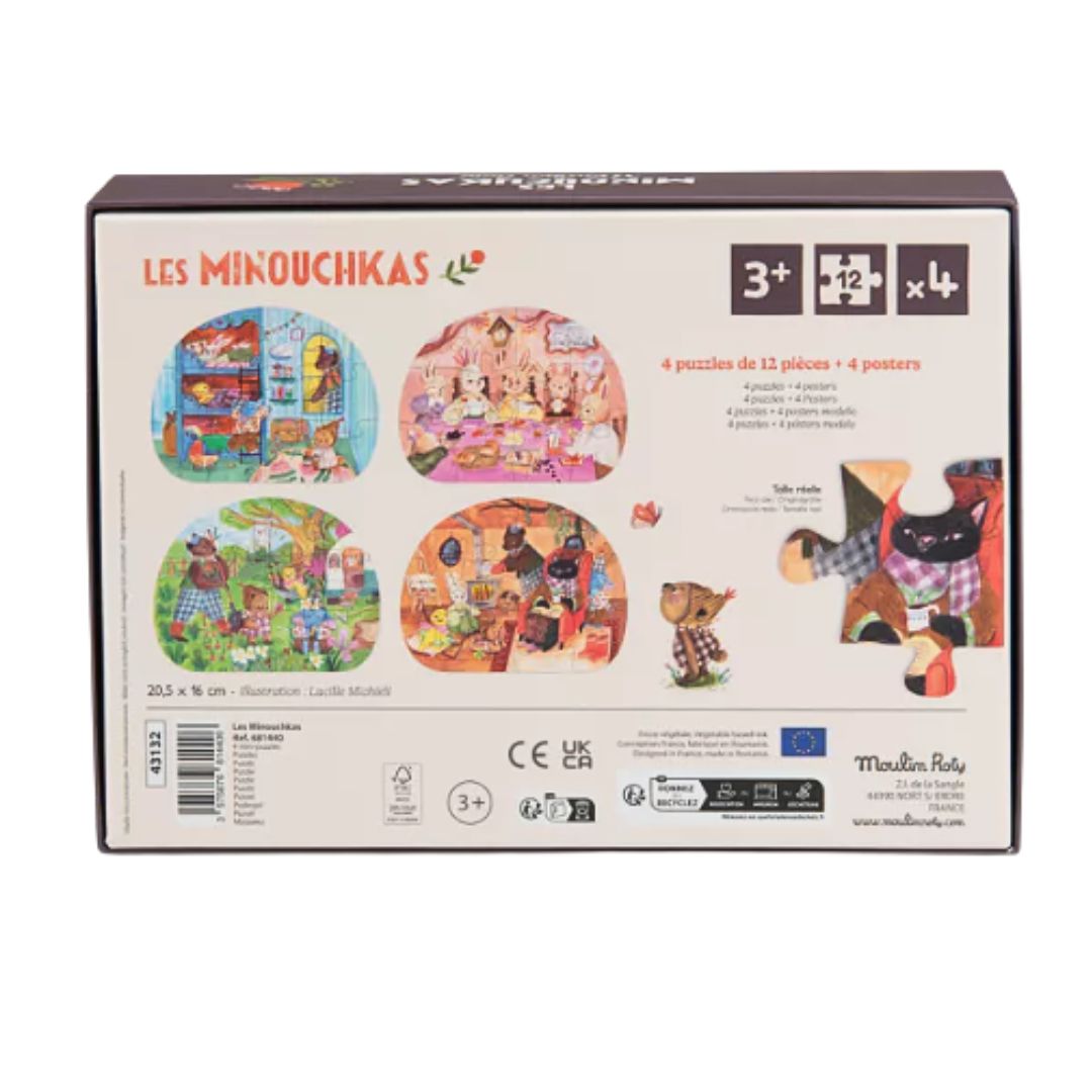 MOULIN ROTY | Puzzel une belle journée - Les Minouchkas - 4 x 12st