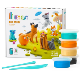 HEY CLAY | Boetseerklei dog story - 6 figuren