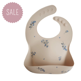 MUSHIE | Siliconen Slab Lavendel Bloem - Silicone Baby Bib Lilac Flowers