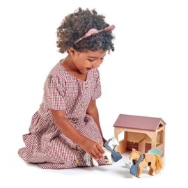 TENDER LEAF TOYS | Huisdieren set stal met pony's