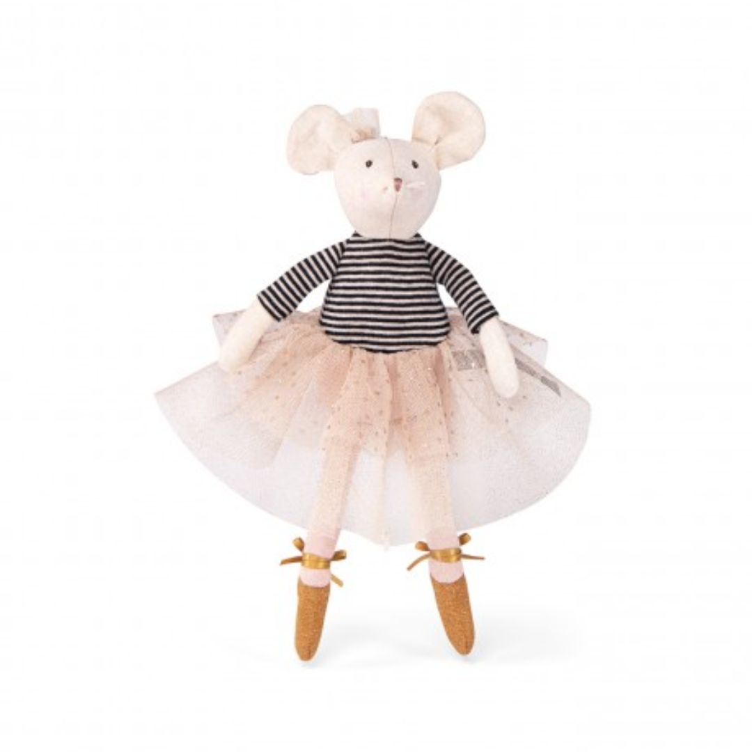 MOULIN ROTY | Knuffel muis Suzie - La petite école de danse - 26 cm