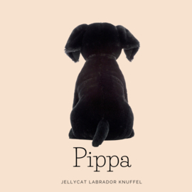 JELLYCAT | Knuffel hond - Pippa Black Labrador - 24 x 11 cm