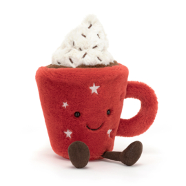 JELLYCAT | Amuseable Knuffel Warme Chocolademelk - Hot Chocolate - 19 x 9 cm