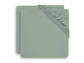 JOLLEIN | Hoeslaken ledikant 60x120 cm - Ash Green (2pack)