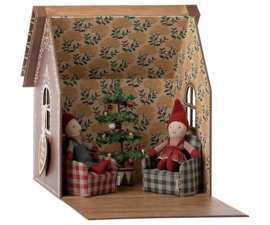 MAILEG | Poppenhuis Kerstboom met lampjes - miniatuur