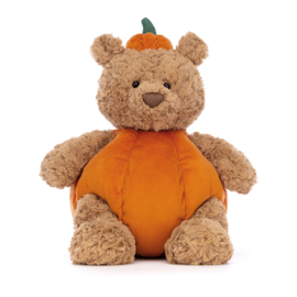 JELLYCAT | Knuffel Beer Bartholomew Pompoen - large - 36 x 21 cm