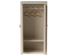 MAILEG | Poppenhuis houten kledingkast crème - muis