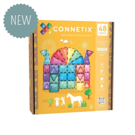 CONNETIX TILES | Magnetische tegels - glitter castle - 48 stuks